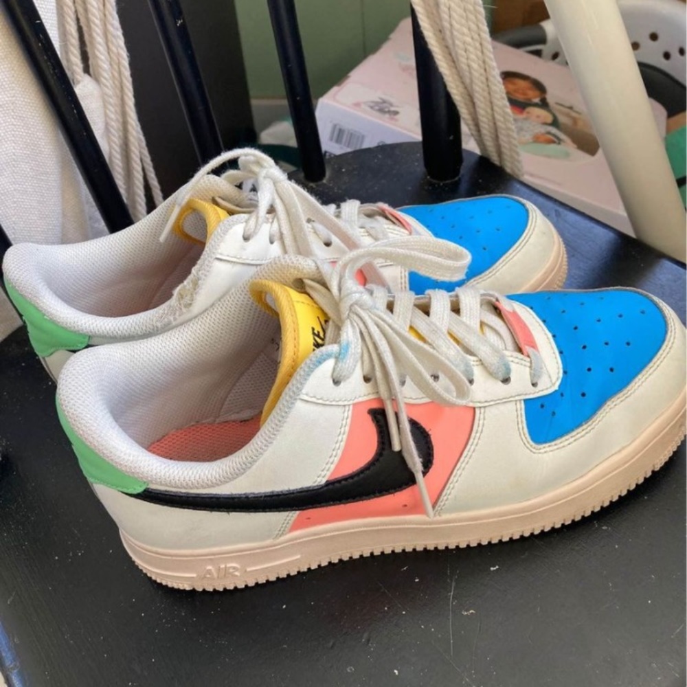 COPY - Nike Womens Air Force 1 Low Sail Multicolor Shoes Sneakers